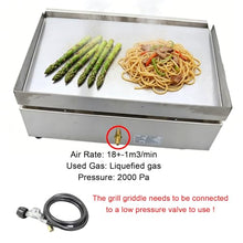 EQCOTWEA Stainless Steel 2800Pa LPG Grill Griddle 122°F-572°F Adjustable