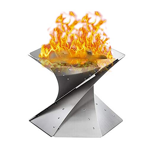 Outdoor Fire Pits,Portable Firepit with Foldable,and Carrying Bag, Fireplace for Garden Backyard Camping or Beach,27.5 * 33 * 33cm