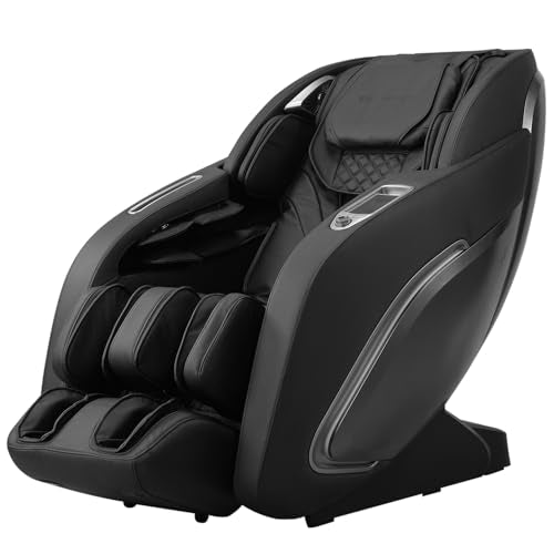 PayLessHere Massage Chair Zero Gravity Chair Recliner Massage Chair with Heating Back, Bluetooth,Foot Roller and Air Massage System for Home Office Spa, Black