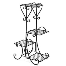 SIDUFHAOPKLL 4 Tiers Metal Home Flower Seeds Plant Display Stand Garden Instruments Pot Storage Rack Shelf Gardening Tools and Equipment
