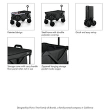 PICNIC TIME Disney Mickey Mouse Adventure Wagon Elite All-Terrain Beach Wagon withTable Top Lid & Soft Cooler Liner, Utility Wagon, Garden Wagon, (Dark Gray)
