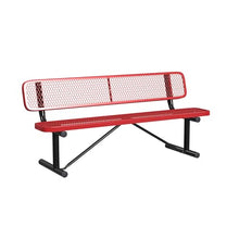 Leisure Craft 6 Foot Outdoor Bench with Back Red