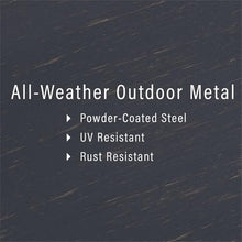 Afuera Living 4-Piece Outdoor Patio Sofa Set, Mist Green Cushions, Oil Rubbed Bronze Steel, Includes Loveseat, 2 Chairs, Coffee Table, Weatherproof Materials, UV-Fade Resistant, Seating for 4,