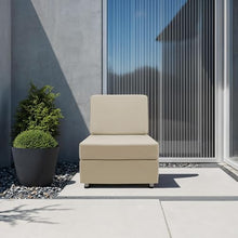 FDP Outdoor Modular Club Chair Featuring Sunbrella Fabric - Weather-Resistant, Fade-Resistant, Assembled Patio Furniture with Cover Included for Backyard, Poolside Seating - Spectrum Sand