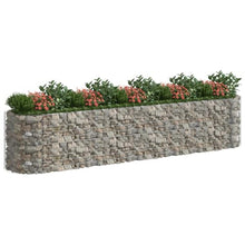 Gabion Raised Bed Galvanized Iron 196.9"x39.4"x39.4" for Outdoor Plants White/Black/Other