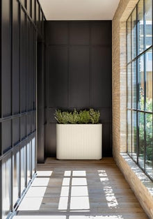 Veradek Demi Series Span Planter - Tall and Wide Outdoor Planter with Shelf