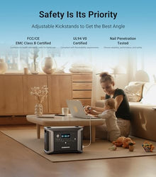 Dabbsson DBS2300 Plus Portable Power Station with DBS3000B Extra Battery, Expand Capacity of Battery Generator from 2330Wh to 5330Wh, Solar Generator for Outdoor Camping, Home Backup, Emergency, RV