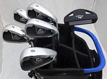 Performance Custom Golf New Tall Mens Golf Set - Custom Made Clubs Complete Driver, Fairway Wood, Hybrid, Irons, Putter, Stand Bag Taylor Fit Regular Flex Black Red