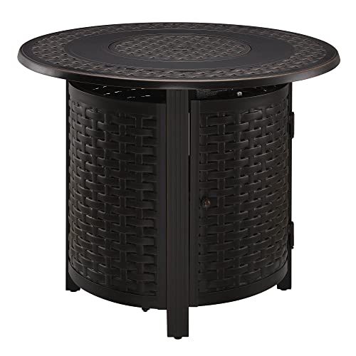 Paramount Isaac 34" Round Convertible Aluminum Firepit Table