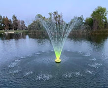 Custom Pro PJ-8000 Hi-Flow Floating Fountain with 3 Spray Patterns and 12 Color Changing LED Lighting 12C-RBG Color Changing
