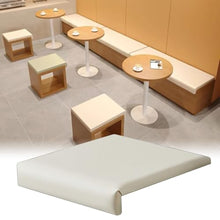 RENLXFI White Restaurant Bench Seat Cushion Square, Large Made to Measure Chair Cushions for Stairs Steps/Bay Window/Bleacher, Outdoor Waterproof Floor Pad(6 Pack,22x22in/55.9x55.9cm)