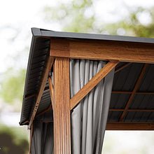 TOOLPORT 10x13 ft Hardtop Gazebo Steel Roof, Gray