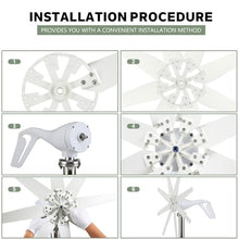 HENGJINGTR 2000W Wind Turbine Generator Kit with Coreless Magnet, 48V3 Aerodynamic Fiberglass Blades, Low Starting Speed, Maximum Speed Wind Turbine Generator Kit,48V