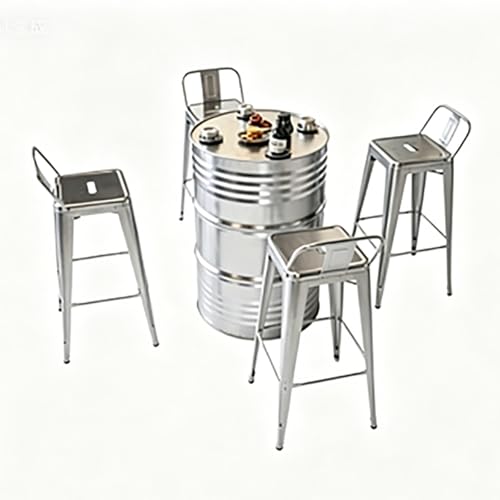 JOSOGO Patio Table and Chair Set, Weather Resistant Outdoor Bistro Set, Lightweight Portable Dining Furniture for Garden Porch Backyard Yard(1A4B)