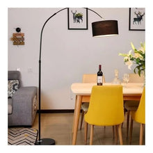 LUYOUBOZHU Floor Lamp Modern Arc Floor Lamp with Remote, Dimmable 3-Temp Black Standing for Living Room Bedroom