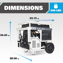 Pulsar PG15KVTWBCO 15,000W Dual Fuel Portable Generator, Gas or Propane, CO Sentry, 713cc V-Twin Engine, Electric Start, 50A Outlet