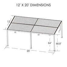 Kozyard 12ft x 20ft Outdoor Louvered Pergola Aluminum Gazebo with Adjustable Roof White