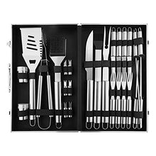 26 Piece Grill Accessories BBQ Tools, Stainless Steel Grilling Tools, BBQ Accessories Tool Set with Storage Case, Heavy Duty BBQ Grill Tools for Home, Camping, Traveling