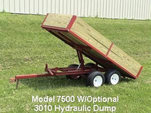 Heavy-Duty Country Manufacturing Ton Capacity Lawn and Garden Utility Trailer with Hand-Operated Hydraulic Dump, Ideal ATV Pull Behind Cart for Yard and Garden Tasks, 7ft x 38in Bed