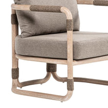 Baja Outdoor Lounge Chair in Brown Eucalyptus with Brown Cushion