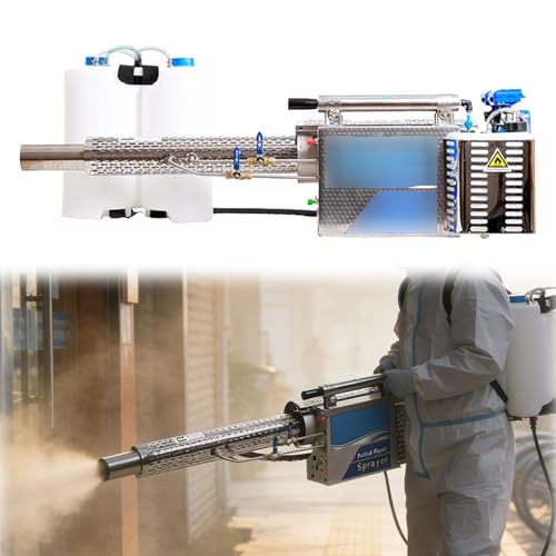 ALSUP 15L Portable Pulse Jet Fogger Machine, Thermal Water Spray Electric Sprayer with Dual 3D Heat Dissipation & Double Tube Cooling for Farm Garden Control Fogging 100