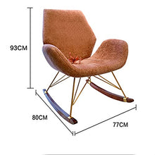 ZREVSB Modern Rocking Chair – Nordic Wooden Lounge for Home Patio & Balcony Comfortable Adult Armchair Elegant Leisure Seat Stylish Indoor Outdoor Furniture