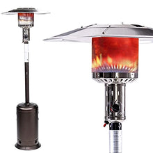 Outdoor Patio Heater with Portable Wheels, Standing Gas Heater, Stainless Steel Burner, Black