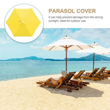 MXJCKSOQ Beige Replacement Parasol Canopy 2.0m/3.0m/3.5m - Waterproof Breathable 6-Rib Umbrella Fabric for Sunshade & Patio Umbrella - Canopy Material,Yellow-3.5m/6-Ribs