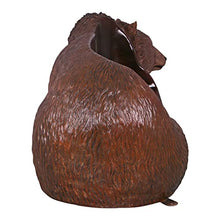 Design Toscano Brawny Grizzly Bear Bench Sculpture Black