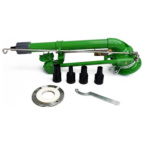 HYZHANHONG Farm Irrigation Sprinkler, 2'' Big Rain Gun Sprinkler, 360°Large-Area Irrigation Spray Gun, Metal Rocker Sprinkler, for Industrial Dust Removal Garden Irrigation