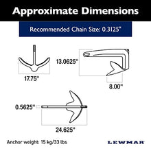 Lewmar Claw Anchor Stainless Steel 33 lb/15 kg Multi