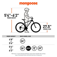 Mongoose Tyax Comp Adult Mountain Bike 27.5-Inch Wheels Tectonic T2 Aluminum Frame Hydraulic Disc Brakes Womens Medium Frame Black