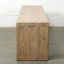Artissance 70 Inches Waterfall Bench Reclaimed Pinewood Whitewash