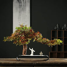 YXIANG56Q Fake Plants Simulation Bonsai Tree Artificial Plants Welcome Pine Decoration Home Office Living Room Decor, Height 16 Inch Bonsai Tree