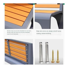 LUYOUBOZHU Patio Benches Waterproof WPC Park Bench for Outdoor Patio, Garden & Plaza Seating(Yellow)