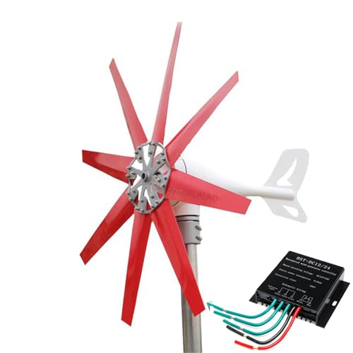 AISINILALAO 20000W Ultra-Quiet Vertical Axis Wind Turbine Generator Kit,12V 24V 48V Silent Home Wind Power System with MPPT Controller Tower for Roof/Yard,24v