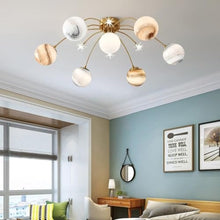 XIEICS Dimmable Modern Flush Mount Ceiling Lights, Nordic Creative Children's Room Close to Ceiling Lights for Boys Baby Room Nursery Dining Room Bedroom Living Room