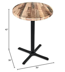 HBS OD211 42" Tall Indoor/Outdoor All-Season Pub Table with 36" Round Top
