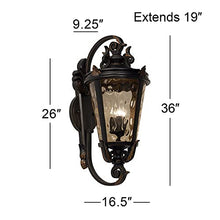 Casa Marseille 36" High Scroll Arm European Outdoor Wall Light Fixture