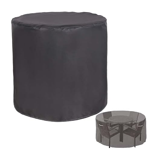 89x39in, Round Patio Furniture Cover, Garden Table and Chair Covers, Durable Heavy Duty 420D Oxford Sectioal Sofa Set Cover, for Deck, Lawn and Backyard (A 150x35in)