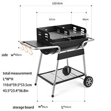 MZGYYD Half Oil Barrel Stove with Barbecue Grill Field Oil Barrel Barbecue Grill Household Folding Charcoal Grill