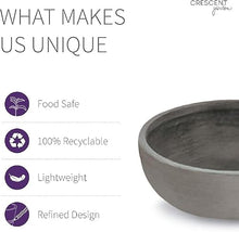 Crescent Garden Extra Large Outdoor Planter Bowl with Drain Hole for Water Gardens, Fountain, Landscaping - 40" W x 15" H (Caviar Black)