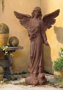 English Tudor Garden Angel 41 1/2" High Patio Outdoor Large Statue