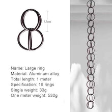 OGMOYT Rustproof Aluminum Rain Chain - Unique Garden Decoration, Easy Installation, Gutter Protection, Gorgeous Fountain Display, Rainwater Collector