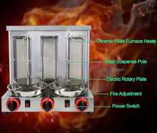 CVGfko Commercial Vertical BBQ Machine - Stainless Steel Shawarma & Doner Kebab Grill, Spinning Broiler for Restaurant, Kitchen & Camping Use, High-Efficiency Cooking Equipment