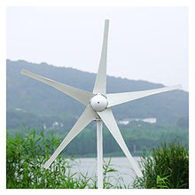 1000W Horizontal Wind Turbine Power Generator 24V/48V 3/5 Blades Start up Speed 2m/s Fit for Street Lamps (Color : with Hybrid controll Specification : 3 Blades)