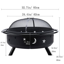Wood Burning Fire Pit Outdoor Fire Pit BBQ Grill Firepit Bowl Garden Fire Pit Outdoor Heaters 2 in 1 Fireplace for Bonfire Barbecue in The Wild for Camping