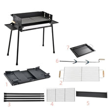 Outdoor Folding Barbecue Rack BBQ Charcoal Household Thickened Stainless Steel Barbecue Stove