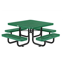 Global Industrial 46" Square Kids Picnic Table, Expanded Metal, Green
