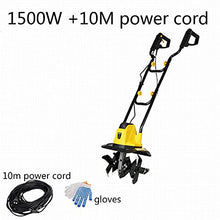 JOMRTS Wired Electric Lawn Mower Small Lawn Mower Handheld Portable Multifunctional Lawn Mower Mowing Artifact Soil Scarifier Yellow